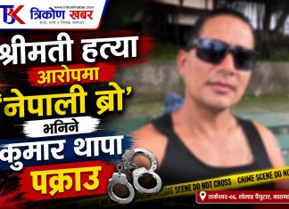 श्रीमती हत्या आरोपमा ‘नेपाली ब्रो’ भनिने कुमार थापा पक्राउ