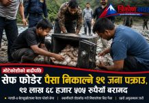 भोटेकोशीको बाढीले बगाएको भनिएको सेफ फोडेर पैसा निकाल्ने २९ जना पक्राउ