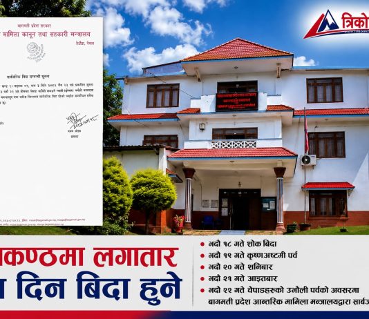निलकण्ठ नगरपालिकामा लगातार पाँच दिन बिदा हुने