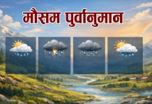 आज देशभर बदली, केही प्रदेशमा भारी वर्षाको सम्भावना